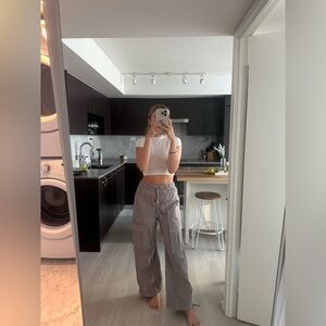 Zara TRF TOPSTITCH CARGO PANTS (new)